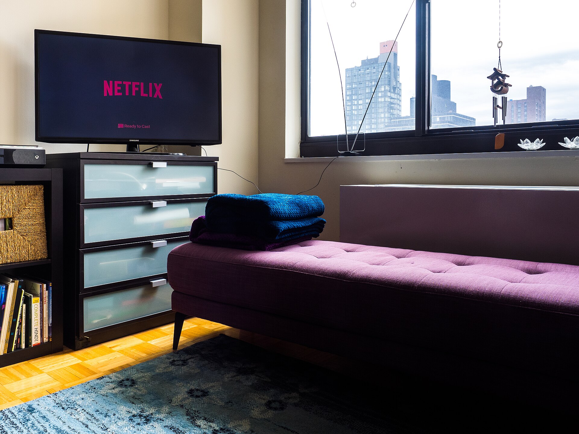 Écran de télévision affichant une interface de streaming